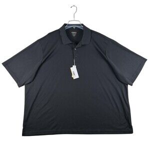 CORE365 Polo Shirt Mens 6XL Black Solid Polyester Tagless Big & Tall Knit Top